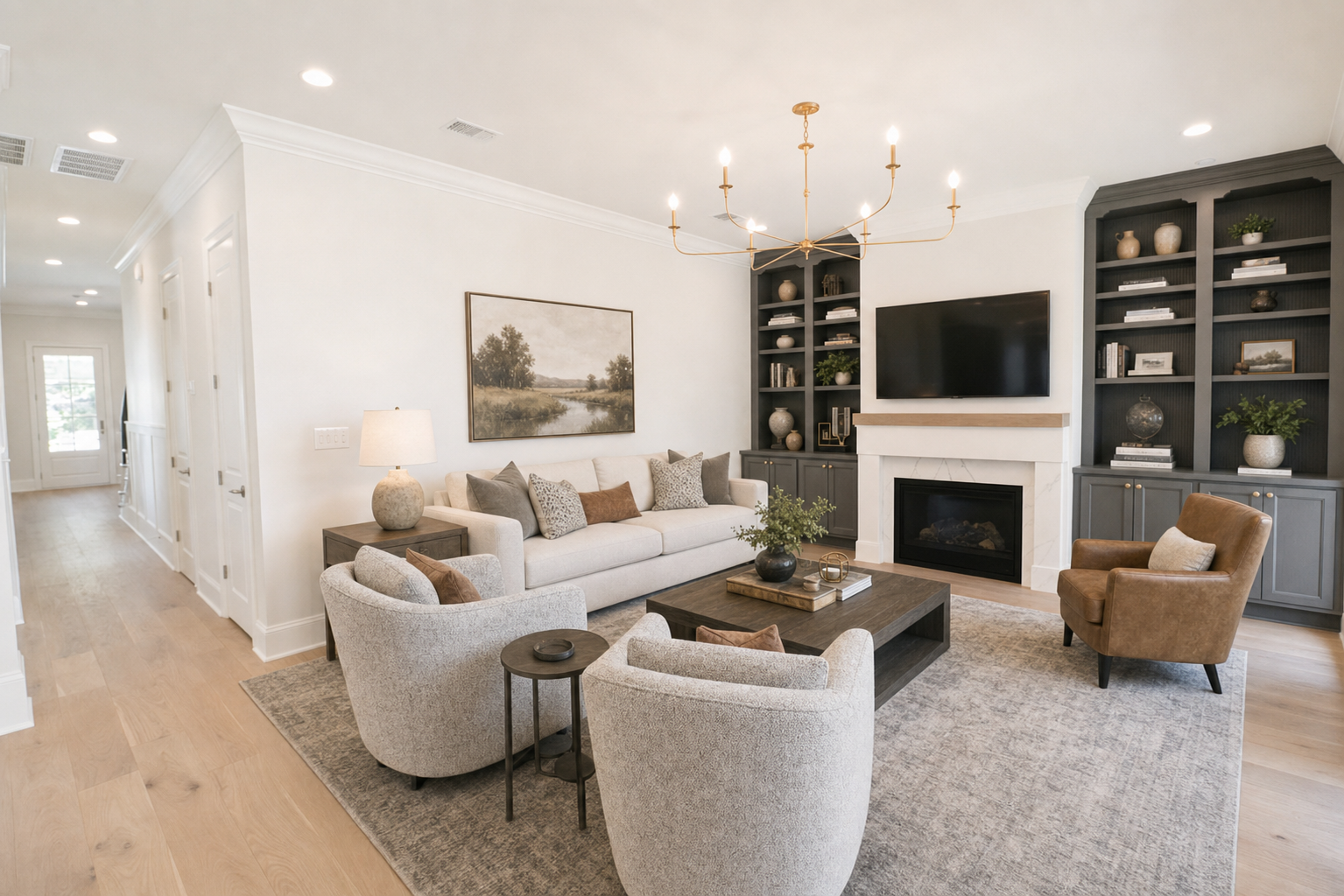 Same living room furnished with BuilderFound